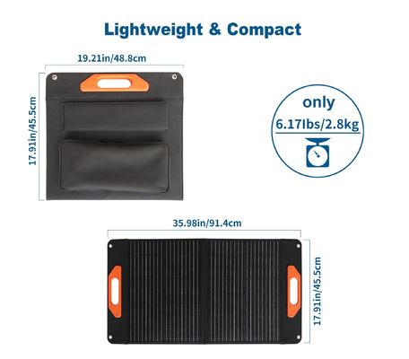 Lekkie 60W składany panel słoneczny UN38.3 składany ładowarka słoneczna mobilna