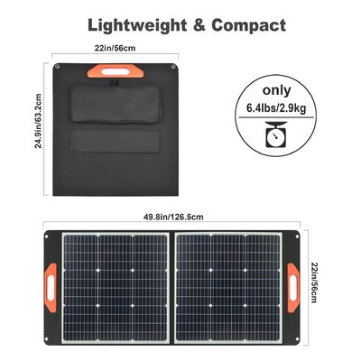 Elastyczny składany lekki panel fotowoltaiczny Sunpower o mocy 60 W z monokrystalicznym krzemieniem