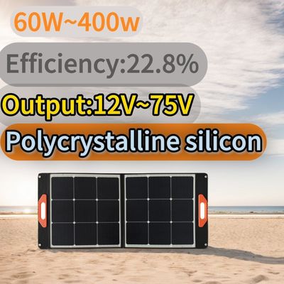 75W*4PCS Cells Czarne składane panele słoneczne do ładowania na zewnątrz