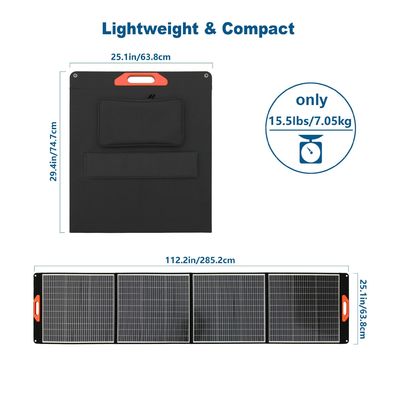 12V-39V 400W Jednokrystaliczny wielofunkcyjny składany przenośny notebook z ogniwami słonecznymi Camping