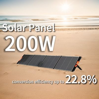 Lekki 5,15 kg Czarny panel fotowoltaiczny o mocy 200 W z wysoką wydajnością konwersji