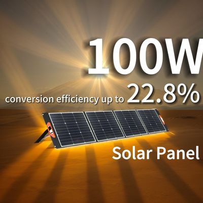Monokrystaliczny krzem 100W 200W Panel słoneczny Komórki fotowoltaiczne Moduł Przenośny składany panel słoneczny