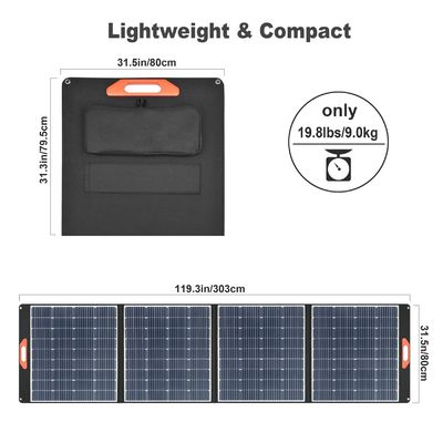 400W 300W Panel słoneczny Monokrystaliczne składane przenośne panele słoneczne