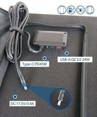 Nieprzepuszczalny/nieprzepuszczalny 60W monokrystaliczny krzemowy przenośny panel słoneczny do kempingu