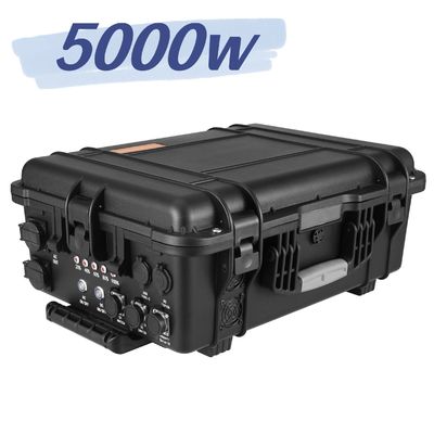220V Camping na zewnątrz LiFePO4 5000W Duża przenośna elektrownia o dużej pojemności z wózkiem kołowym
