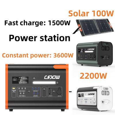 Przenośna elektrownia słoneczna 2000W ładowarka do telefonów komórkowych AC 220V do awaryjnego generatoru RV na zewnątrz
