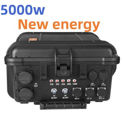Przenośny generator awaryjny elektrowni słonecznej LiFePO4 z gniazdem prądu przemiennego 110V/220V 5000W