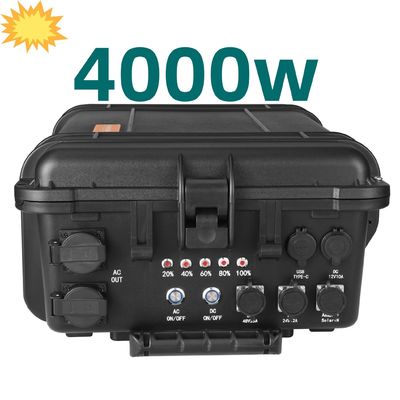 4000W przenośna elektrownia z całym gniazdem AC i LiFePO4 bateria litowa