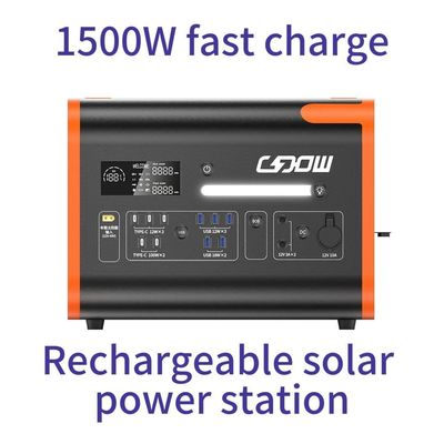 Przenośna stacja energii słonecznej o mocy ponownej 2200W LiFePO4 Generator baterii do użytku na zewnątrz
