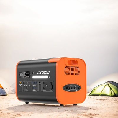 Pojemność przenośna elektrownia 600W 2000W 2200W Czarna z pomarańczową ochroną BMS