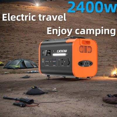 Pojemność przenośna elektrownia 600W 2000W 2200W Czarna z pomarańczową ochroną BMS