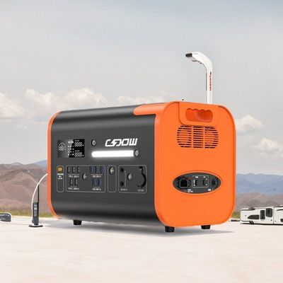Pojemność przenośna elektrownia 600W 2000W 2200W Czarna z pomarańczową ochroną BMS