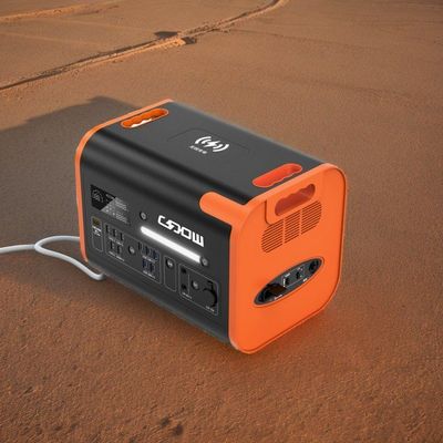 Pojemność przenośna elektrownia 600W 2000W 2200W Czarna z pomarańczową ochroną BMS