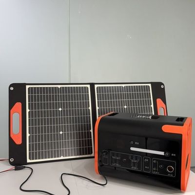 800W Słoneczne Przenośna Elektrownia do Przechowywania Energii Czarny z pomarańczowym kolorem