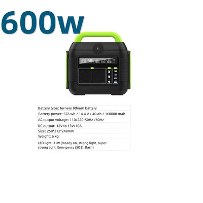 Przenośna elektrownia słoneczna o mocy 600 W, akumulator litowy, kolorystyczny