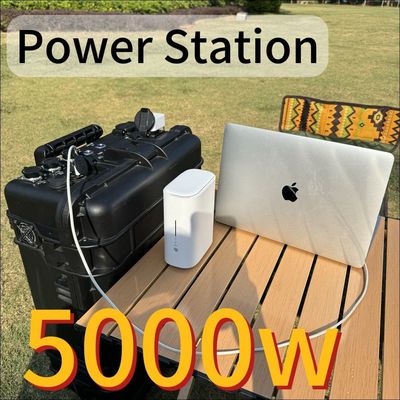 Duża pojemność 5000W/7000W Mobilna elektrownia o czystym fale sinusowym dla przygód na świeżym powietrzu