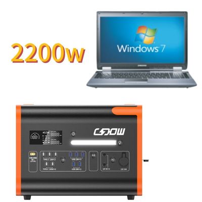 2000W/2200W/2048wh Przenośna Elektrownia do magazynowania energii kempingowej z czystą falą sinusową Inwerter Waveform