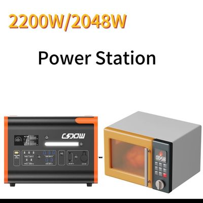 Przenośna elektrownia 1500W/2200W/3000W UPS z gniazdem wyjściowym AC w kolorze czarnym pomarańczowym