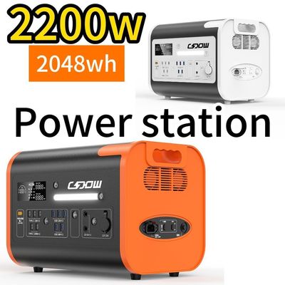 2200W/40ah 2024 Energia Przenośna Elektrownia Czarny pomarańczowy Kolor do podróży na świeżym powietrzu