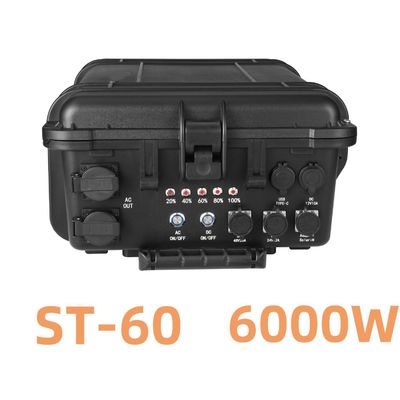 6000W przenośna stacja wiatrowa słoneczna do transmisji na żywo i na zewnątrz