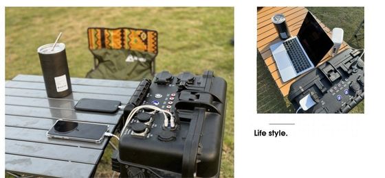 Prąd wyjściowy AC 15A Max 6000W Ładowarka USB na zewnątrz do podróży, kempingu i nagłych wypadków