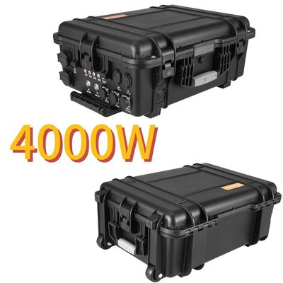 Czarna skrzynka do ciągnięcia zdjęć bezzałogowych na zewnątrz 4000W/3840wh Przenośna elektrownia Mocna