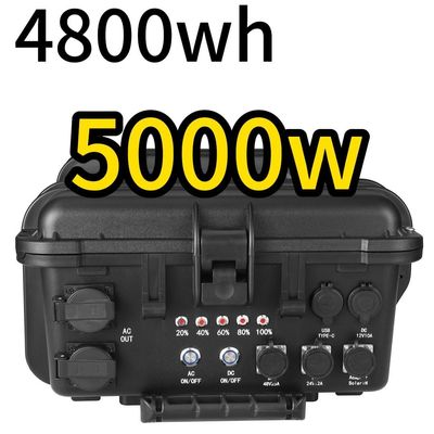 Dostosowalna komunikacja 5000W 4800WH Przenośne banki zasilania dla domu i kempingu