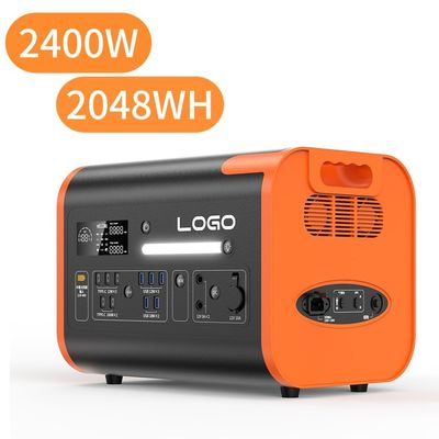 2400W/2048wh/LiFePO4 przenośny generator słoneczny do funkcji ochrony przed przeciążeniem na zewnątrz