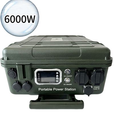 Wielofunkcyjna elektrownia o mocy 6000 W, maksymalna moc 3000 W, przenośna elektrownia z wyświetlaczem
