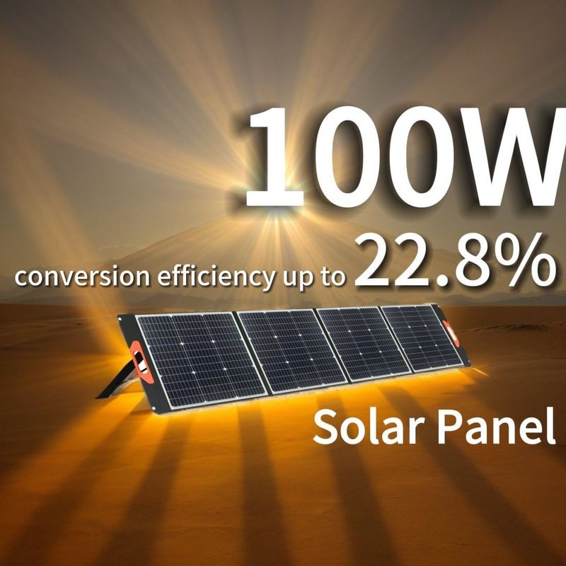 Monokrystaliczny krzem 100W 200W Panel słoneczny Komórki fotowoltaiczne Moduł Przenośny składany panel słoneczny