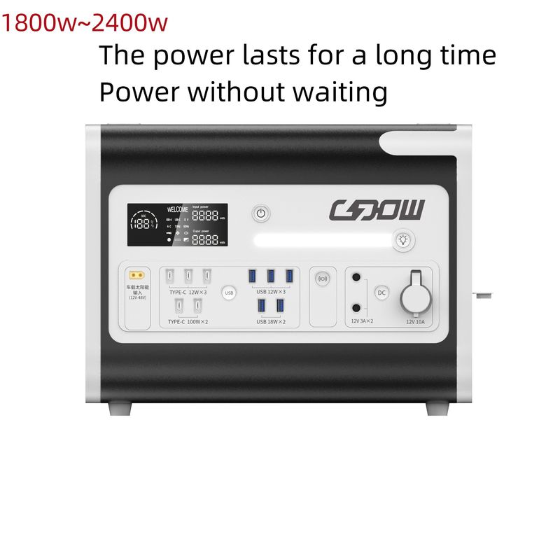 System energetyczny domowy na zewnątrz 2200W Generator mobilnej elektrowni słonecznej z ładowaniem fotowoltaicznym