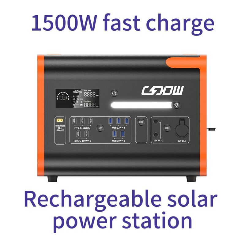 Przenośna elektrownia słoneczna 2200W LiFePO4 Generator baterii dla rodziny i awarii