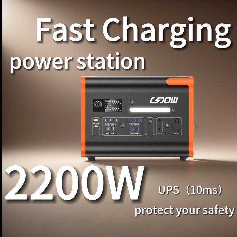 4400W moc szczytowa Przenośna elektrownia słoneczna z ochroną BMS i czystą falą sinusową