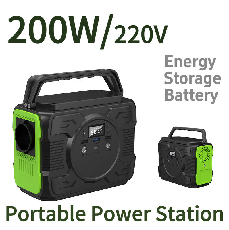 200W zewnętrzny bank zasilania z baterią litowo-jonową i napięciem wyjściowym 110/220V-50Hz/60Hz