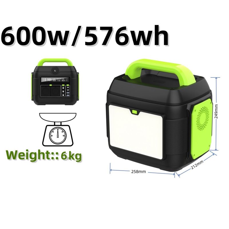 600W258*212*249mm Przenośna Elektrownia Słoneczna z Baterią Litową