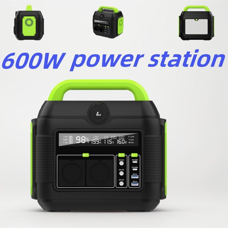 Przenośny generator mobilny o mocy 600 W, nadający się do recyklingu, przeznaczony do obozowania na zewnątrz i przechowywania energii słonecznej