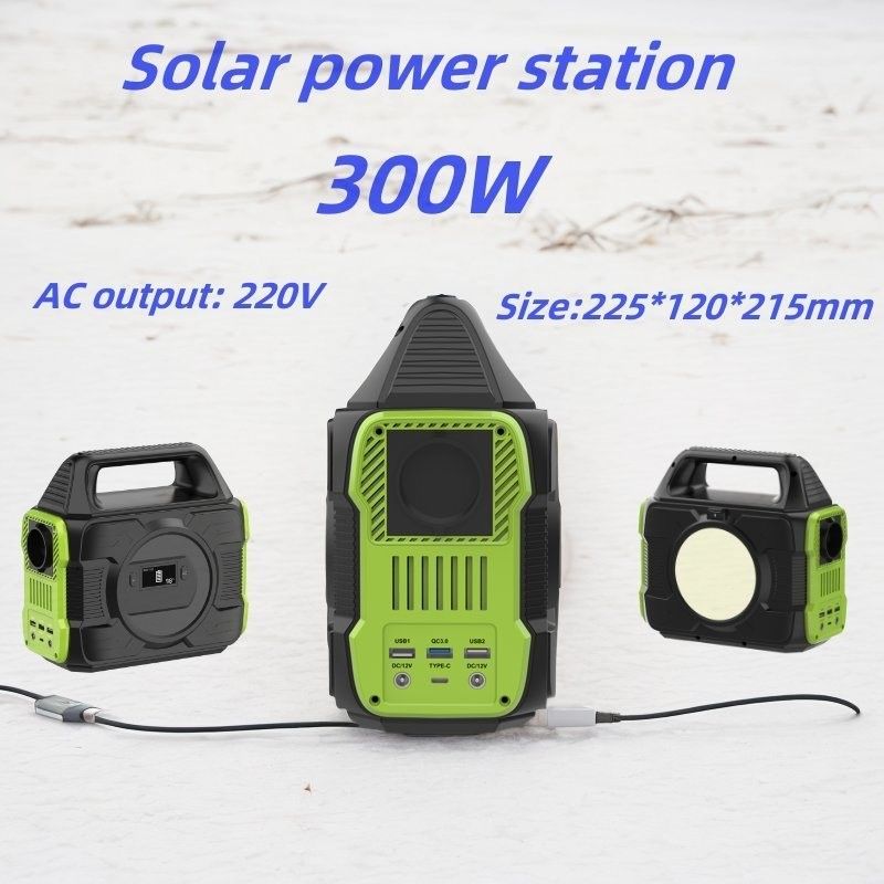 Przechowywanie energii ze źródeł odnawialnych Przenośny generator o mocy 300 W do obozowania na zewnątrz i ładowania dronów