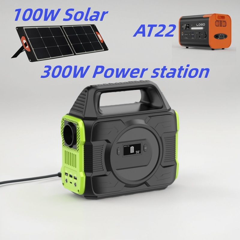 300W AC DC Dual USB Typ C Ładowanie Przenośna Mobilna Stacja Energetyczna dla Generatora Słonecznego