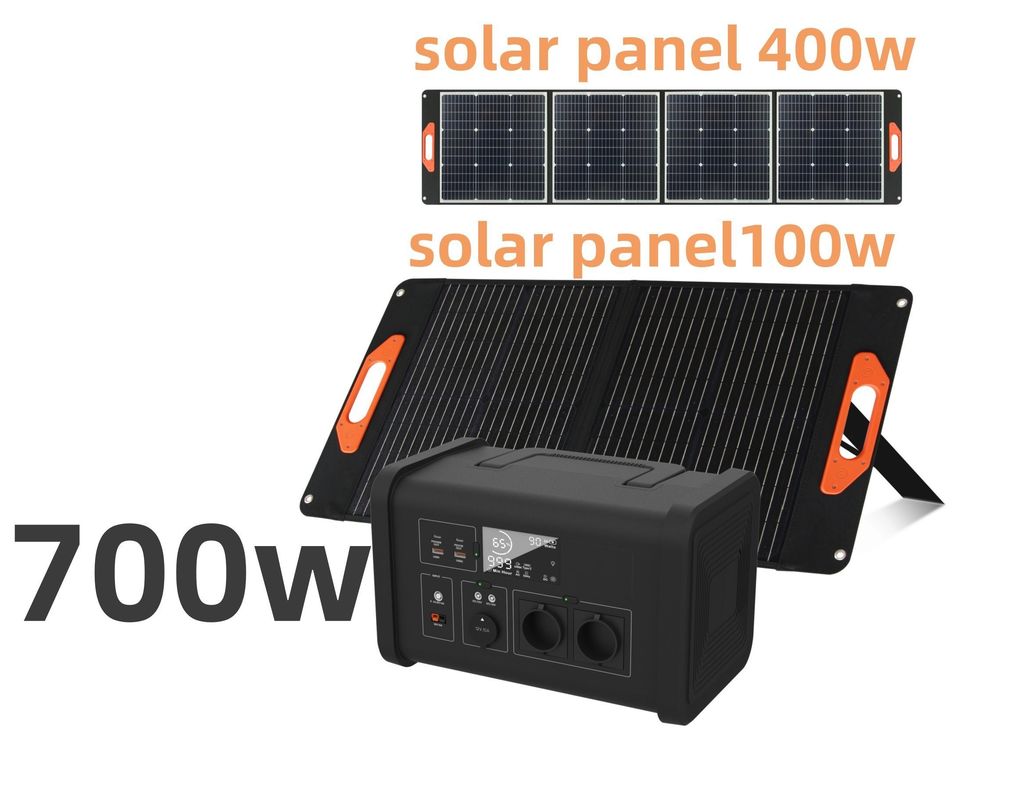 LiFePO4 Wypadek zasilania w domu Przenośna elektrownia z mocą wyjściową 700W AC i światłem LED