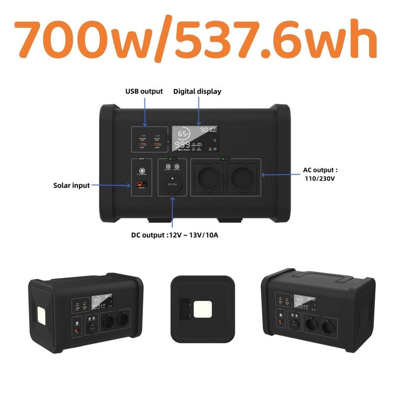 18V/6A Max Solar Input 700W off-grid generator słoneczny dla przenośnej elektrowni słonecznej
