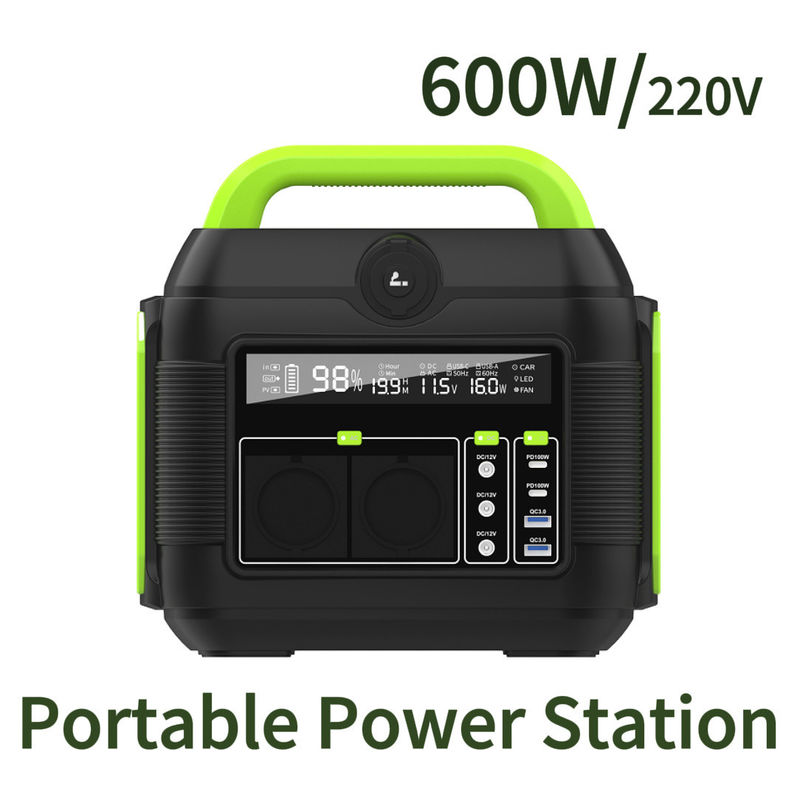 Pojemnik elektryczny 500W z recyklingu 600W zewnętrzna przenośna stacja litowa do kempingu przygodowego