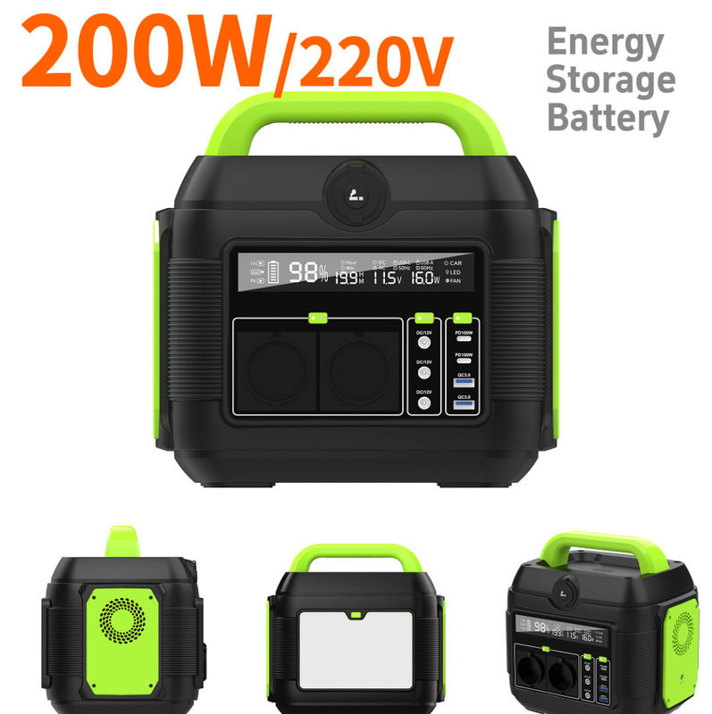 DC1 2 Wyjście 12V-16.8V/6A 200W Przenośna Elektrownia Generator słoneczny do kempingu