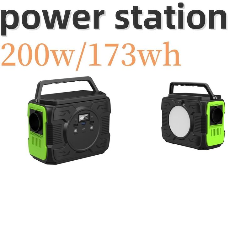 Łatwa obsługa Przenośna elektrownia o mocy 200 W z ładowaniem słonecznym i akumulatorem litowo-jonowym