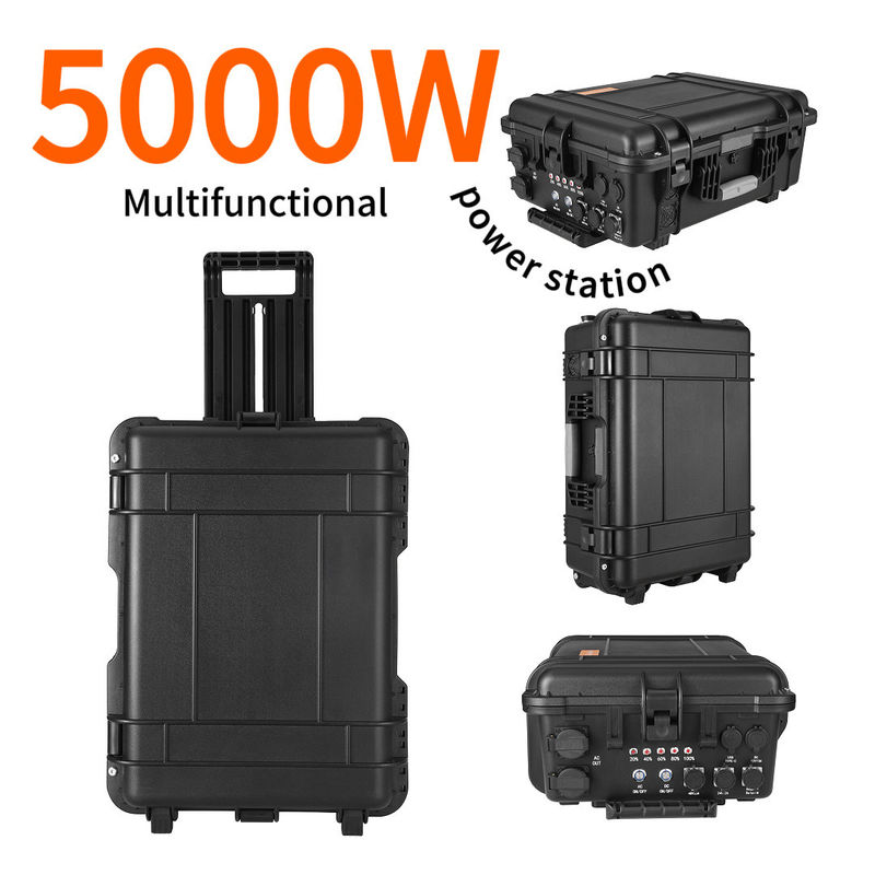 LiFePO4 Prąd prądu stałego do prądu przemiennego 2000W Generator słoneczny do kempingu 4800wh Pojemność nominalna