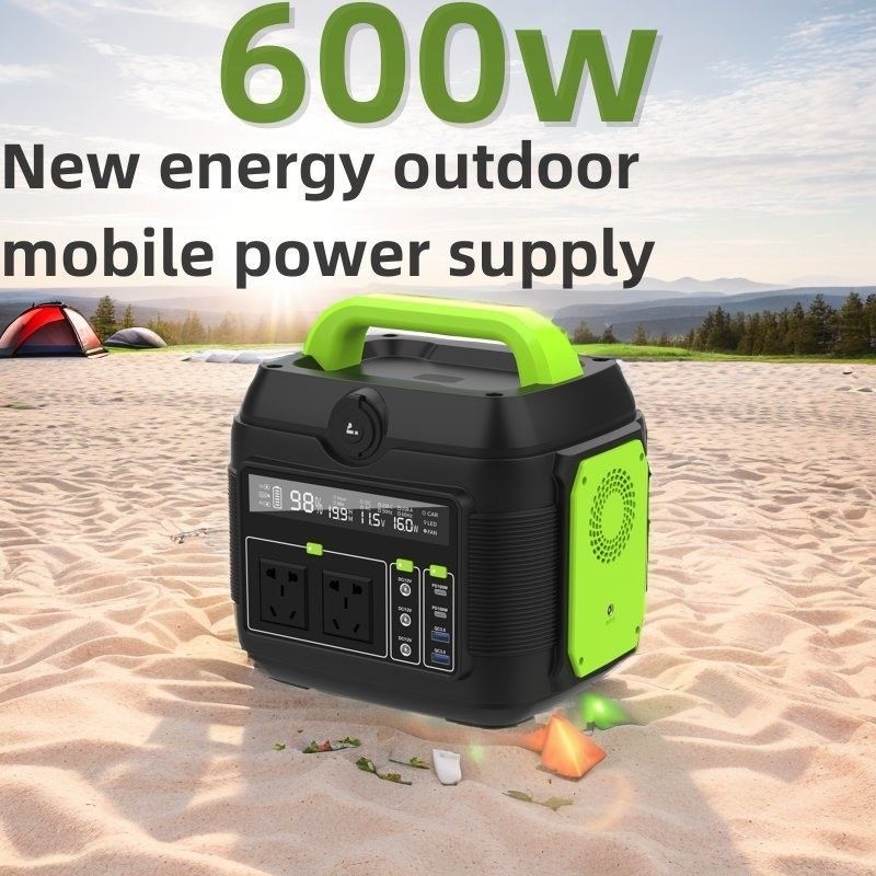 Przenośna elektrownia kempingowa 600W Generator słoneczny z gniazdem Un AC 258*212*249mm