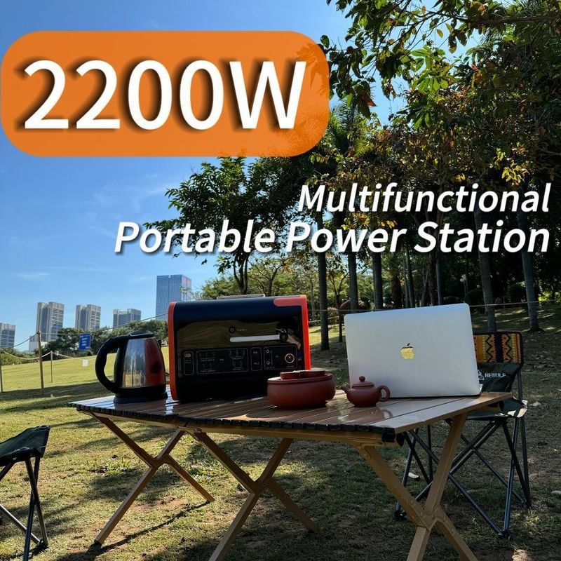 napięcie wyjściowe AC 220V±5% 2200W przenośna elektrownia 2220wh 2000W generator słoneczny