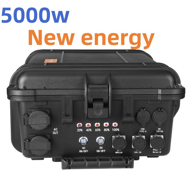 Przenośny generator awaryjny elektrowni słonecznej LiFePO4 z gniazdem prądu przemiennego 110V/220V 5000W