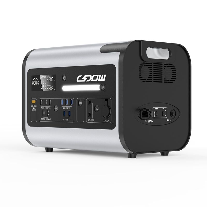 2200W Super Pojemność Przechowywanie energii Moc AC/DC Generator słoneczny do podróży na świeżym powietrzu