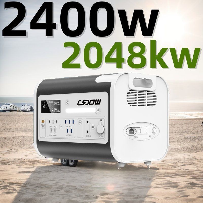2400W2048wh System magazynowania energii Przenośna elektrownia Generator słoneczny Szybkie ładowanie 1500W Bezprzewodowy 15W