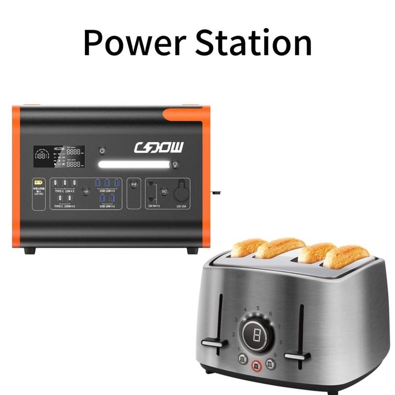 LiFePO4 2200W Czarny Cichy Przenośny Generator Inwertera do Elektrownie Campingowej